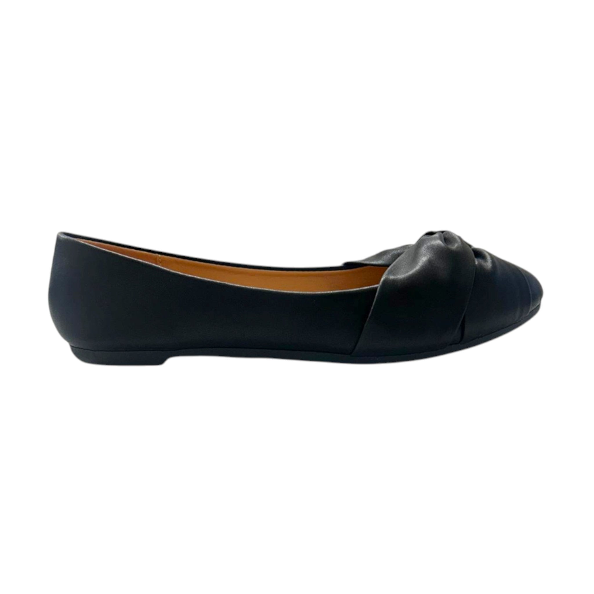 Ladies Black Slip On Flat Shoes - Schoolwear / Workwear